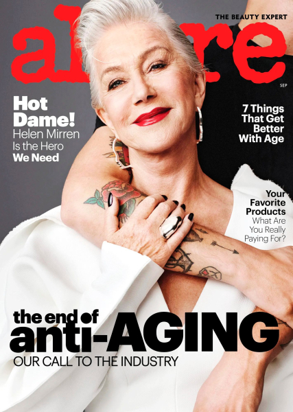 Mirren on the cover of Allure in September 2017.